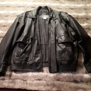 Men's Northland Black Leather Jacket.